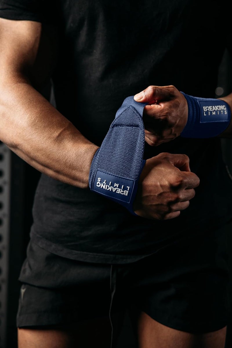 BREAKING LIMITS Gym Straps Weight Lifting Wrist Wraps Bundle – Workout Lifting Straps for Deadlift – Wrist Straps for Weightlifting Men & Women - Muñequeras Para Gym - Image 5